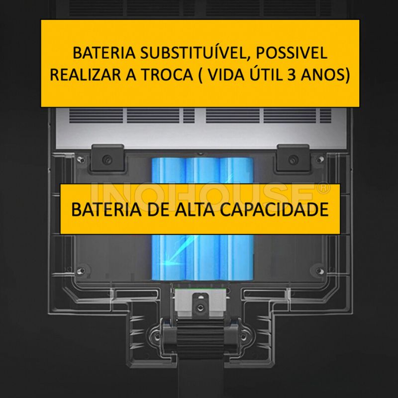 Luminária Solar Externa 300W com Sensor de Movimento e Controle Remoto