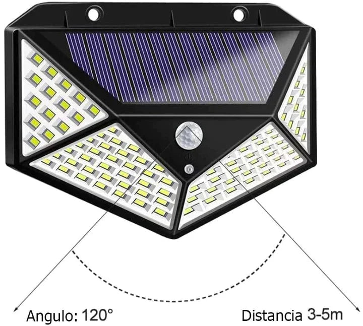 Luminária Solar LED à Prova d'Água para Jardim - Iluminação Externa Eficiente