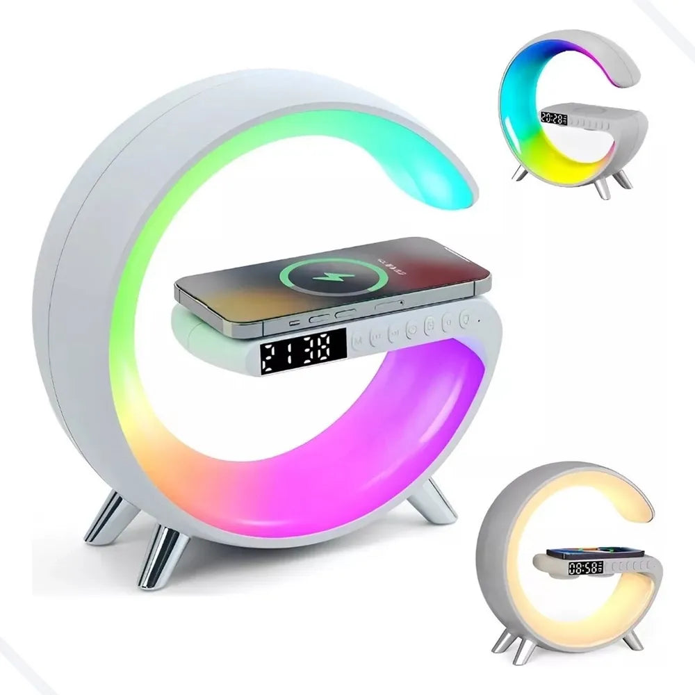 Luminária de Cabeceira Multifuncional 4 em 1 - Luz LED, Carregador USB e Controle Remoto