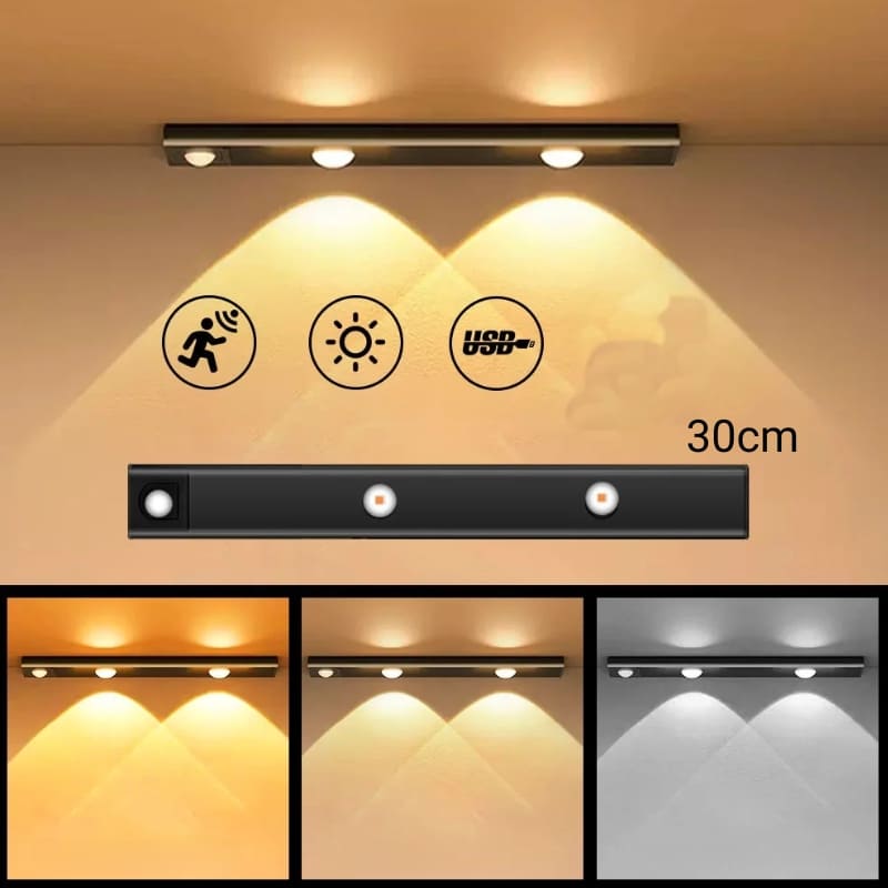 Luminária de LED Magnética com Sensor de Movimento para Iluminação Automática