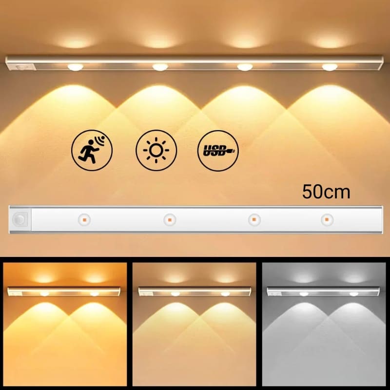 Luminária de LED Magnética com Sensor de Movimento para Iluminação Automática