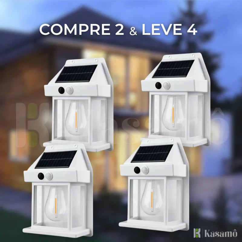 Luminária de Led Solar Inteligente à Prova d'Água - Iluminação Ecológica para Exteriores
