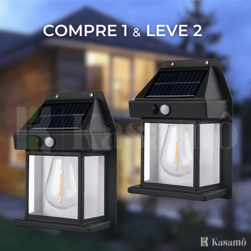 Luminária de Led Solar Inteligente à Prova d'Água - Iluminação Ecológica para Exteriores