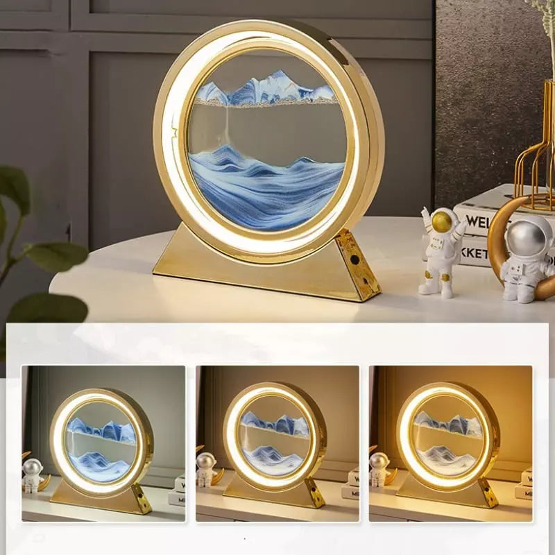 Luminária de Mesa Abajur Ampulheta LED Decorativa