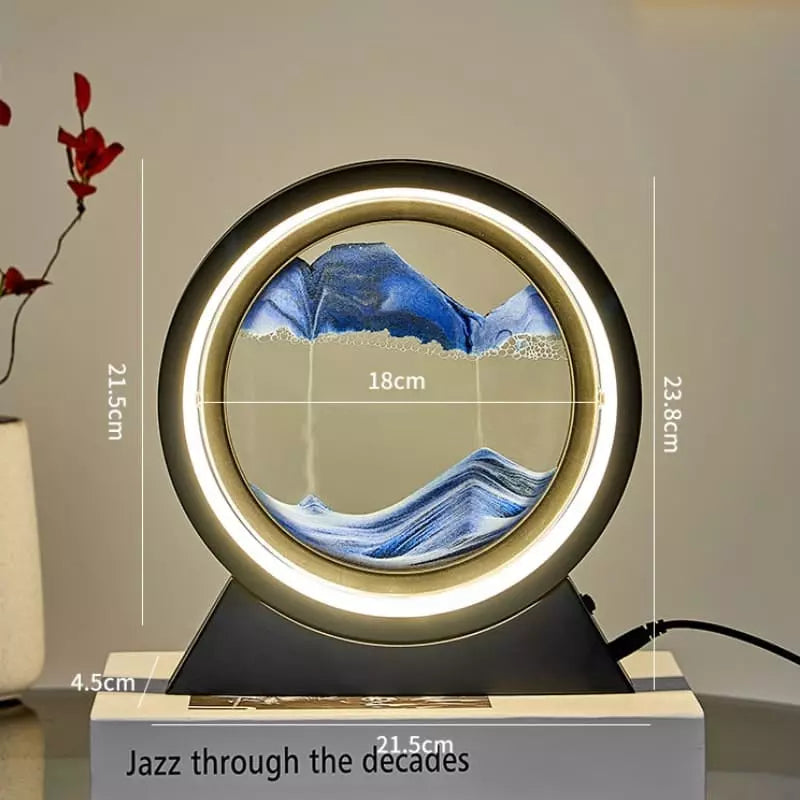 Luminária de Mesa Abajur Ampulheta LED Decorativa