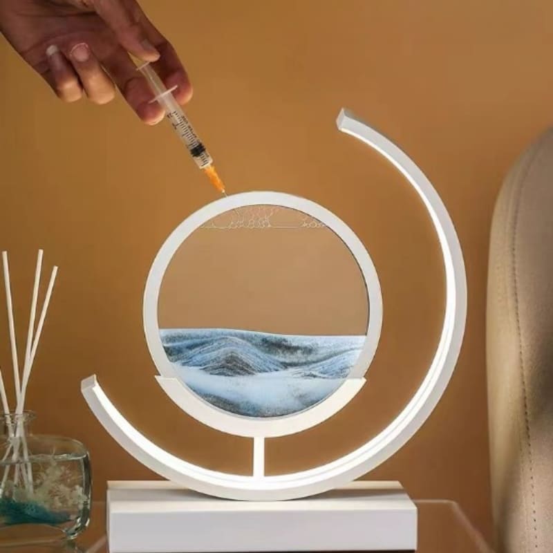 Luminária de Mesa Ampulheta LED Decorativa para Escritório e Sala