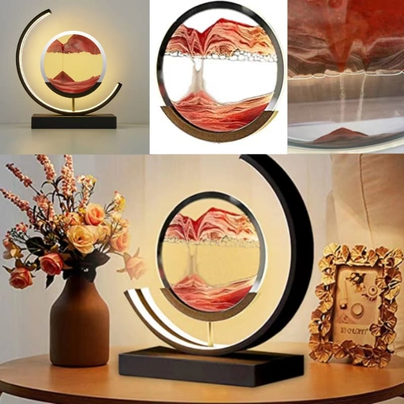 Luminária de Mesa Ampulheta LED Decorativa para Escritório e Sala