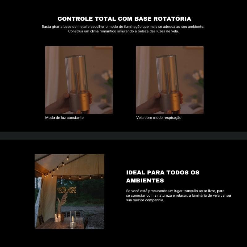 Luminária de Mesa Decorativa Portátil de LED - Iluminação Moderna e Elegante