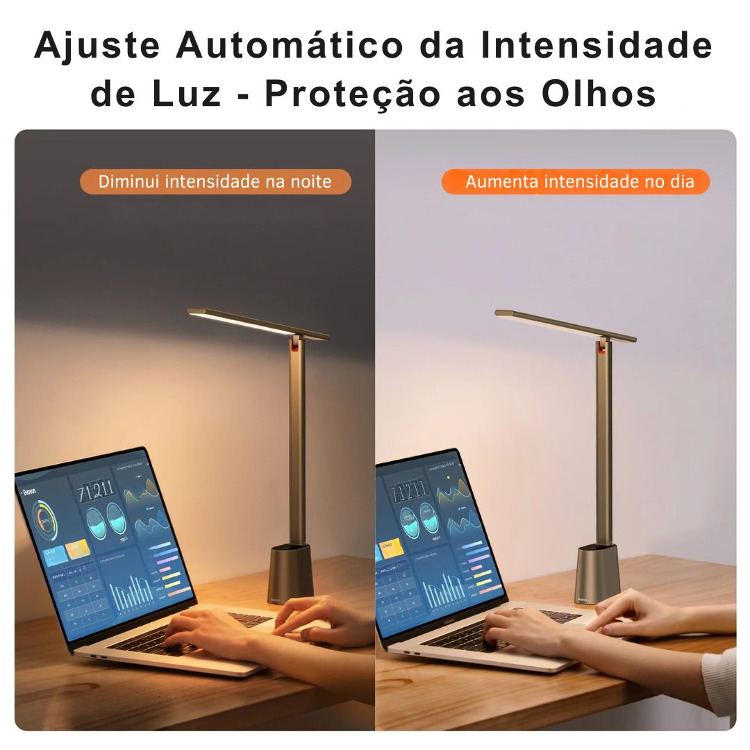 Luminária de Mesa Inteligente com Ajuste Automático de Luz - Baseus