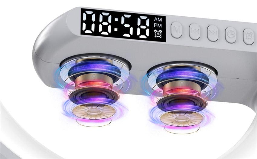 Luminária de Mesa Inteligente com Alto-falante Bluetooth Multifuncional