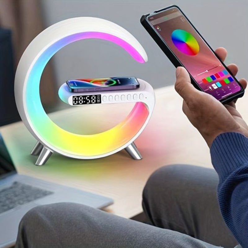 Luminária de Mesa Inteligente com Alto-falante Bluetooth Multifuncional