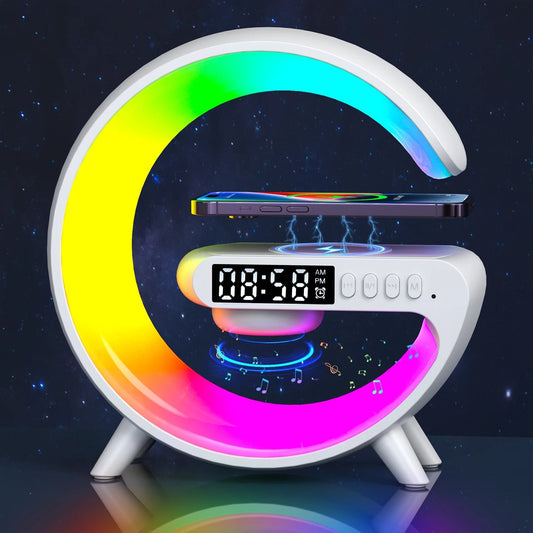 Luminária de Mesa Inteligente com Alto-falante Bluetooth Multifuncional