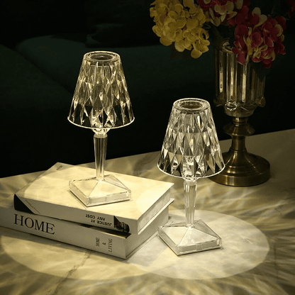 Luminária de Mesa LED Diamante USB 3 em 1 Sem Fio - Iluminação Moderna e Portátil