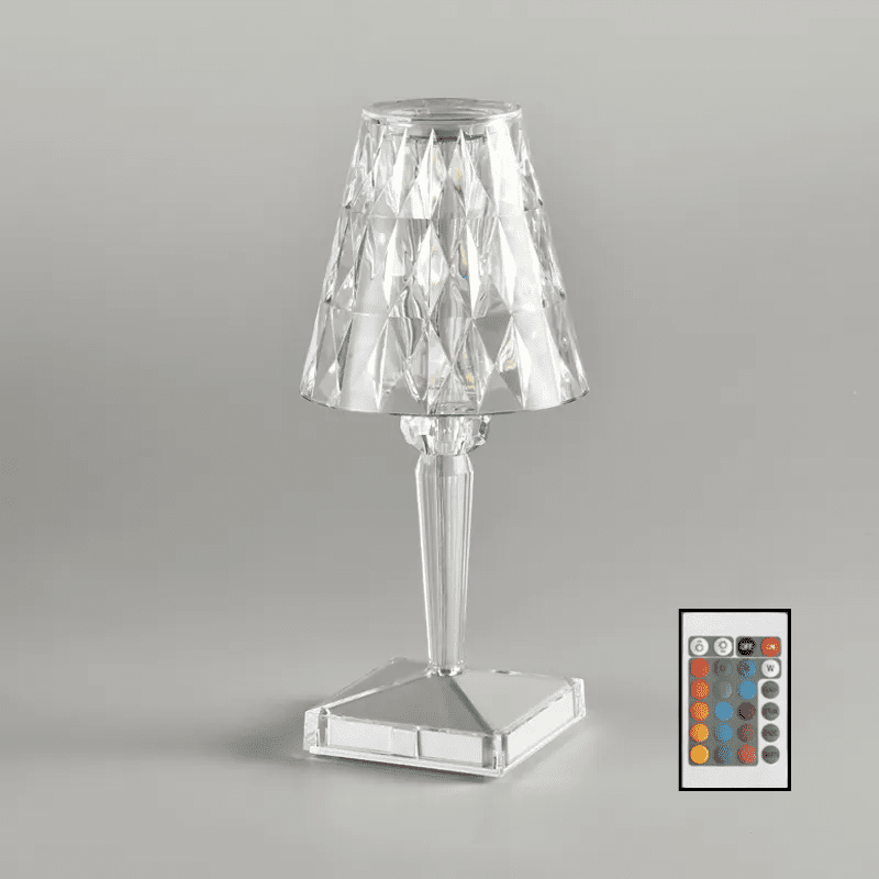Luminária de Mesa LED Diamante USB 3 em 1 Sem Fio - Iluminação Moderna e Portátil