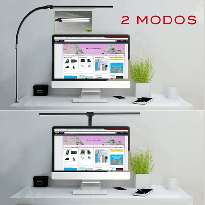 Luminária de Mesa LED Flexível em Alumínio para Escritório