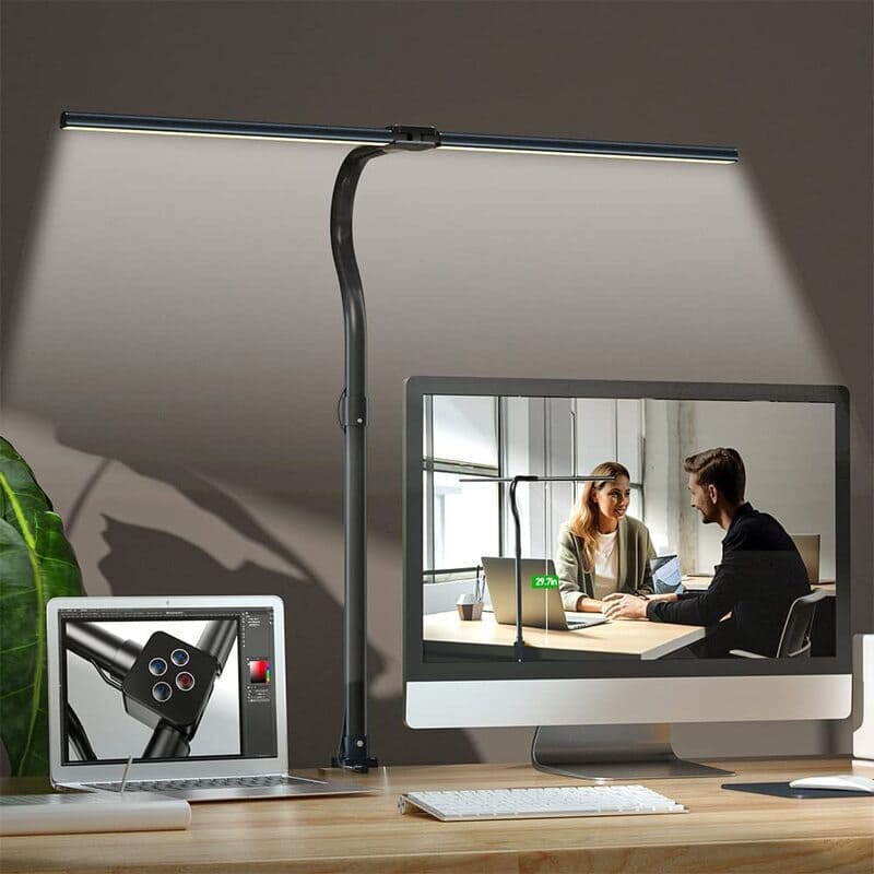 Luminária de Mesa LED Flexível para Escritório em Alumínio