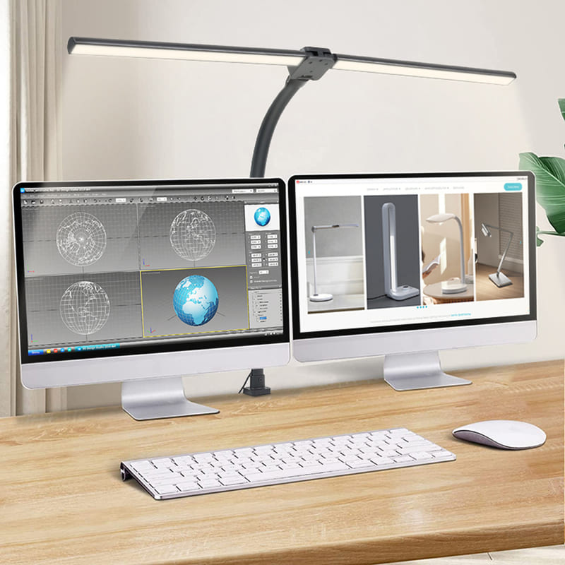 Luminária de Mesa LED Flexível para Escritório em Alumínio