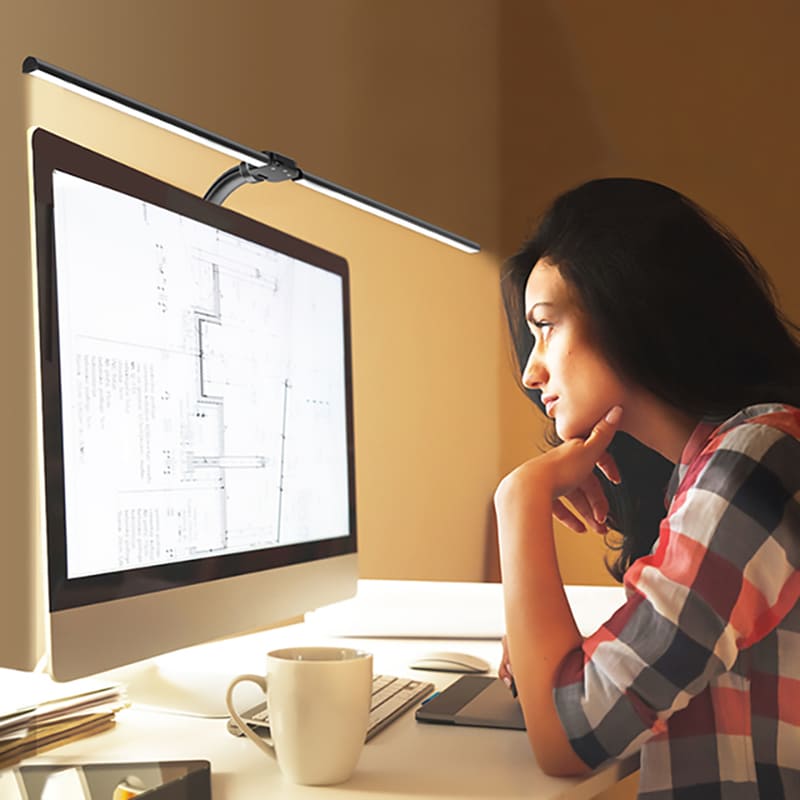 Luminária de Mesa LED Flexível para Escritório em Alumínio