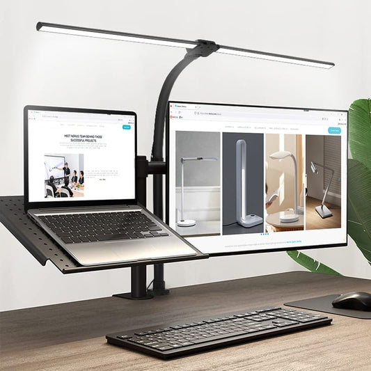 Luminária de Mesa LED Flexível para Escritório em Alumínio