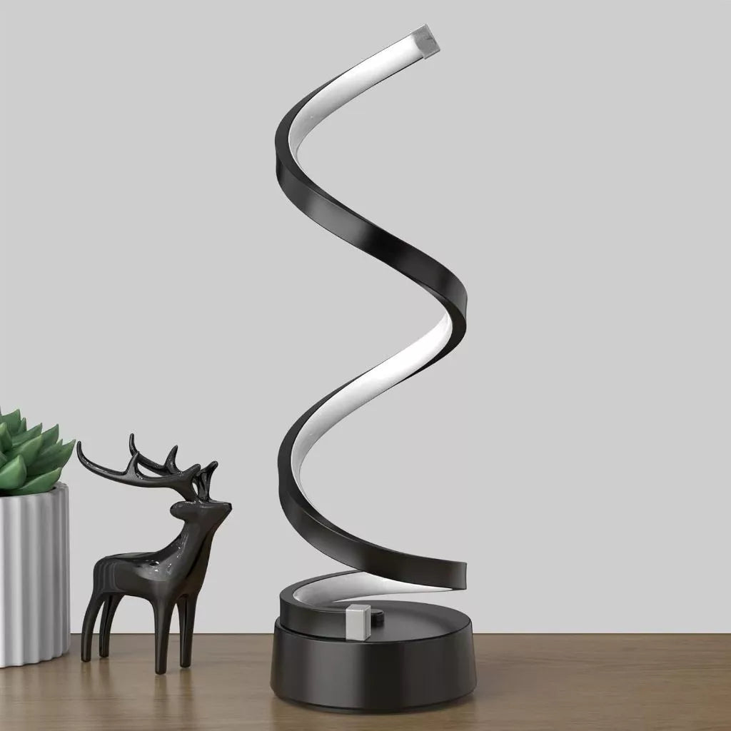 Luminária de Mesa LED Ondulada Estilo Nórdico