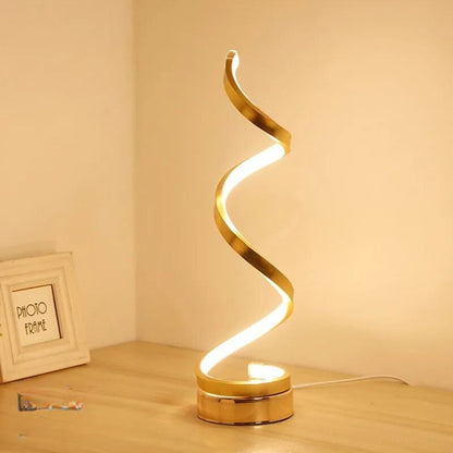 Luminária de Mesa LED Ondulada Estilo Nórdico