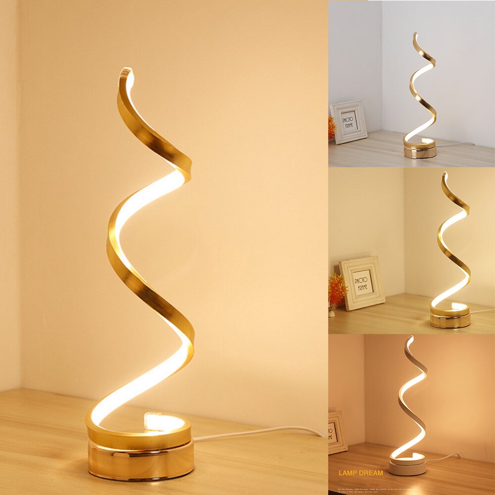 Luminária de Mesa LED Ondulada Estilo Nórdico