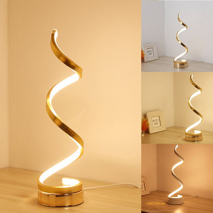 Luminária de Mesa LED Ondulada Estilo Nórdico