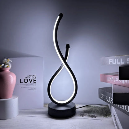 Luminária de Mesa LED Royal com Design Ondulado