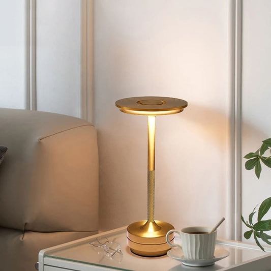 Luminária de Mesa LED Sem Fio Recarregável em Metal