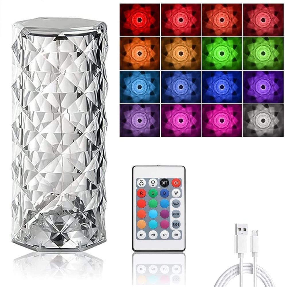 Luminária de Mesa LED Sem Fio com 3 a 16 Cores Premium Rosa