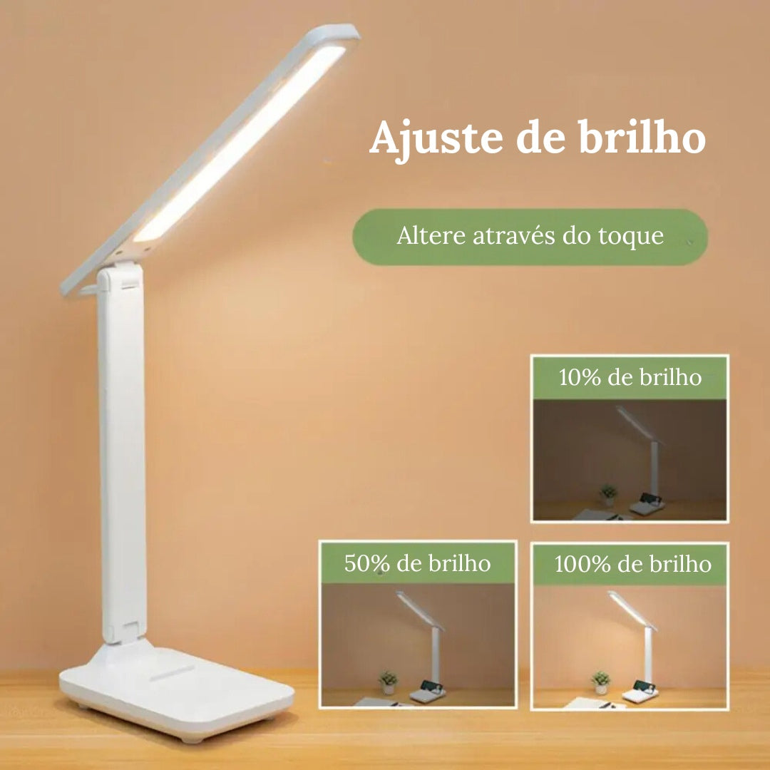 Luminária de Mesa LED com Proteção para os Olhos - Iluminação Confortável