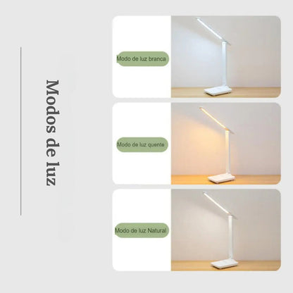 Luminária de Mesa LED com Proteção para os Olhos - Iluminação Confortável