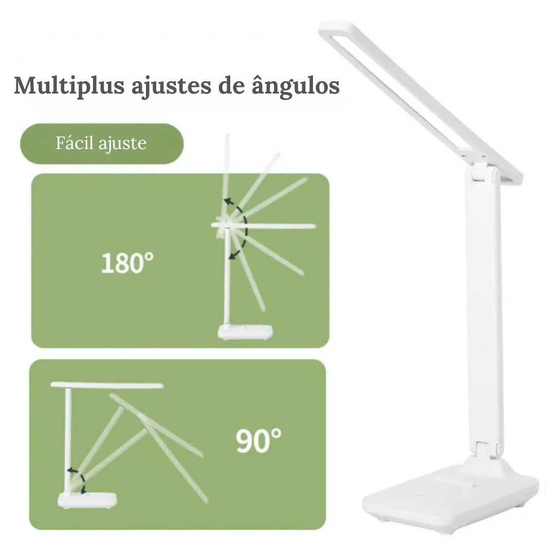 Luminária de Mesa LED com Proteção para os Olhos - Iluminação Confortável