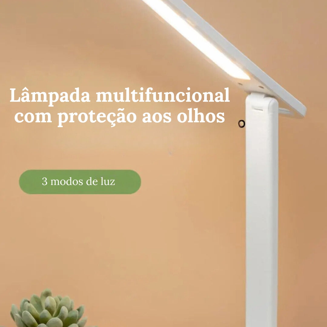 Luminária de Mesa LED com Proteção para os Olhos - Iluminação Confortável