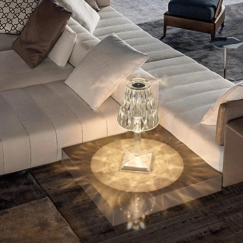 Luminária de Mesa Sem Fio 3 em 1 com Carregador USB e Controle Touch
