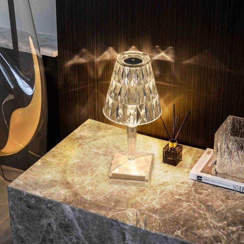 Luminária de Mesa Sem Fio 3 em 1 com Carregador USB e Controle Touch