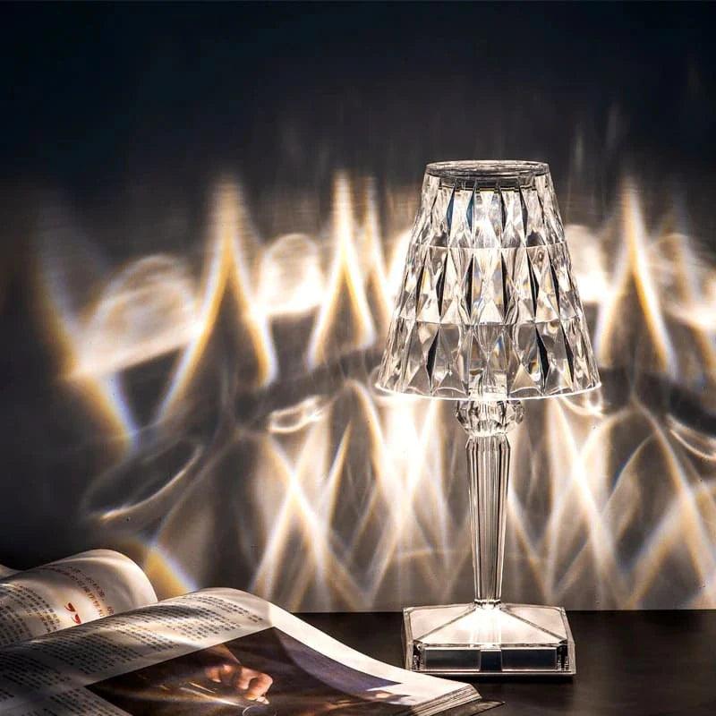 Luminária de Mesa Sem Fio 3 em 1 com Carregador USB e Controle Touch