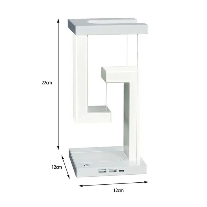 Luminária de Mesa com Carregador Indutivo para iPhone e Samsung