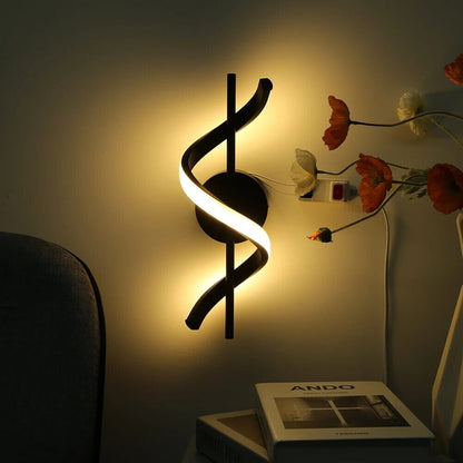 Luminária de Parede Interna Dourada Arandela Sensível à Luz