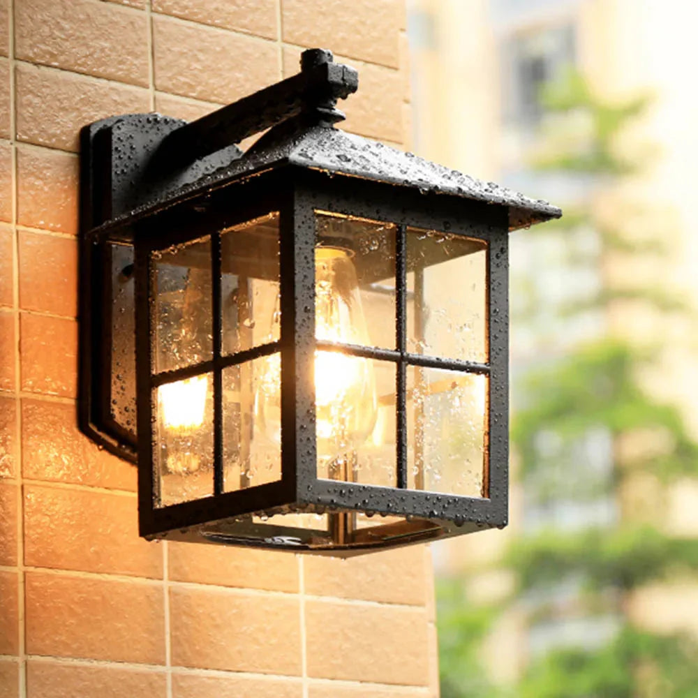 Luminária de Parede Retro Europeia para Iluminação Externa