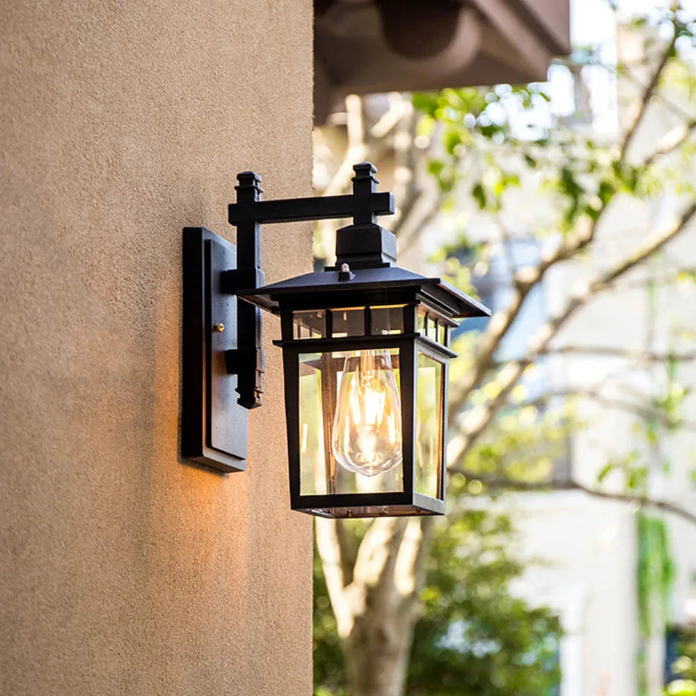 Luminária de Parede Retro Europeia para Iluminação Externa