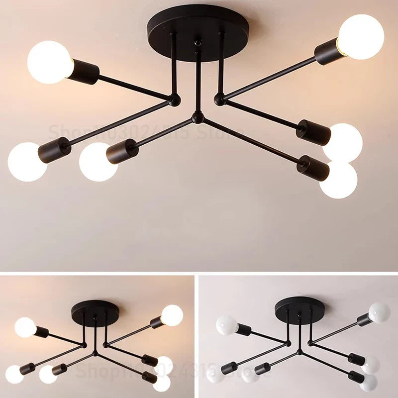 Luminária de Sobrepor Moderna com Lâmpada Exposta - Design Elegante para Iluminação