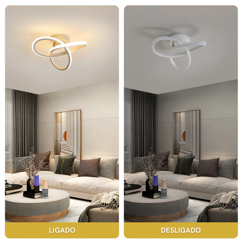 Luminária de Teto LED Plafon Sobrepor Moderna Tokyo - Iluminação Decorativa