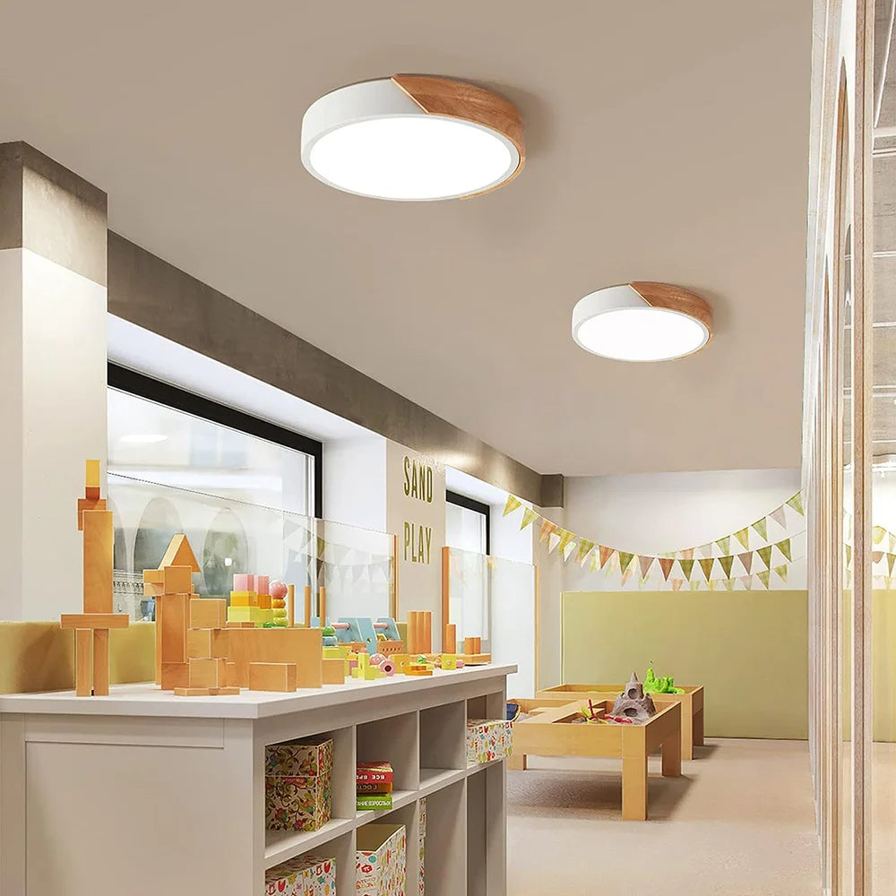 Luminária de Teto LED Redonda Estilo Nórdico – Plafon Moderno para Iluminação