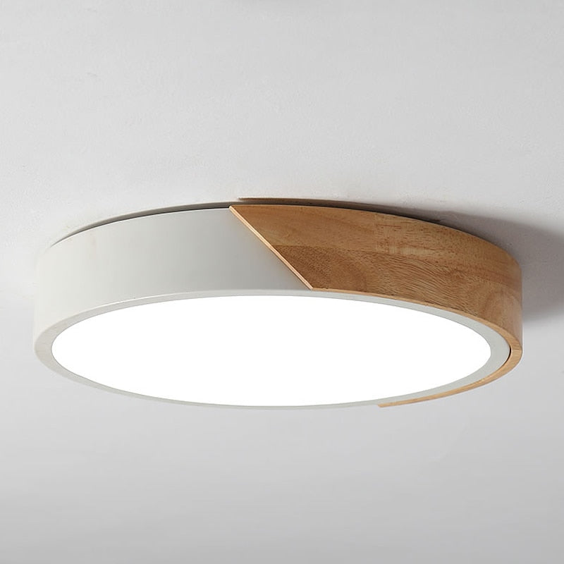 Luminária de Teto LED Redonda Estilo Nórdico – Plafon Moderno para Iluminação