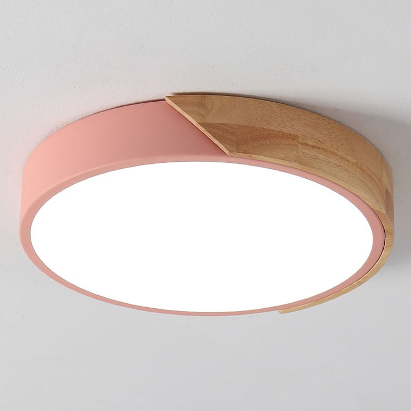 Luminária de Teto LED Redonda Estilo Nórdico – Plafon Moderno para Iluminação
