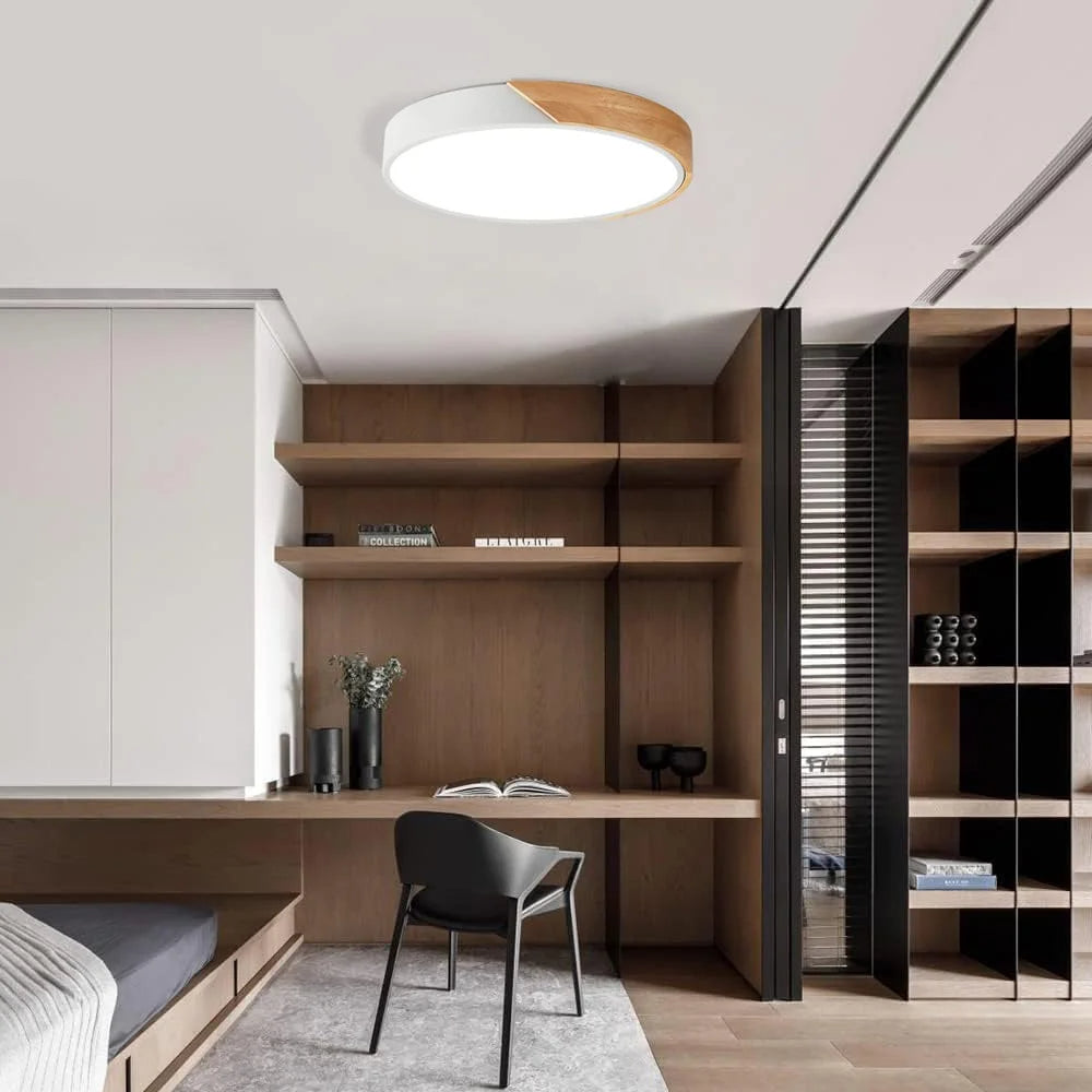 Luminária de Teto LED Redonda Estilo Nórdico – Plafon Moderno para Iluminação