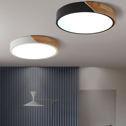 Luminária de Teto LED Redonda Estilo Nórdico – Plafon Moderno para Iluminação