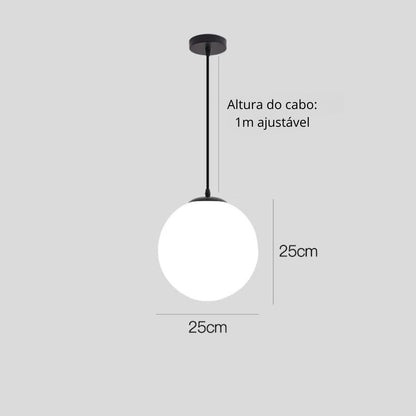 Luminária de Teto Minimalista em Globo LED - Design Moderno e Eficiente