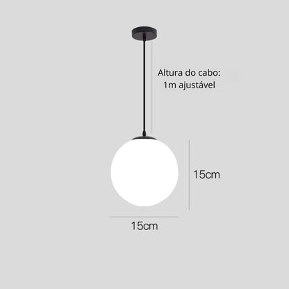 Luminária de Teto Minimalista em Globo LED - Design Moderno e Eficiente